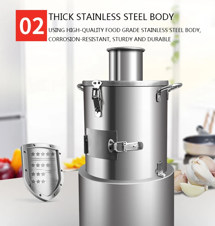 Description Picture 4 of item110/220V Electric Garlic Peeler Machine Peeling Stainless Steel Commercial for Home Grain Restaurant Barbecue Separator