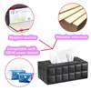 High Quality Leather Tissue Box Napkin Holder Paper Case Bathroom Tissue Box Cover Car Napkin Storage Modern Toilet Paper Box 3 6