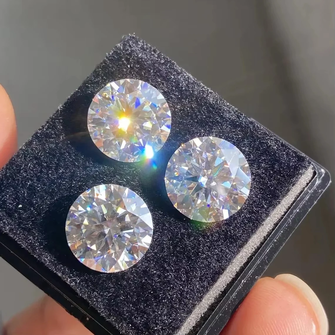탑 벨기에 컷 Moissanite 스톤 Wole 리얼 D 컬러 보석 실험실 성장 다이아몬드 5 10 20 30 50 Pcs Wole Moissanite Stone