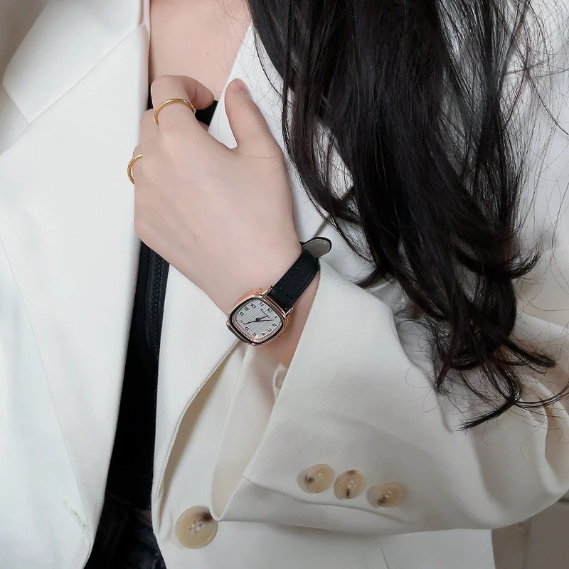 Women's Watch Square Number Small Dial Belt Quartz Watch