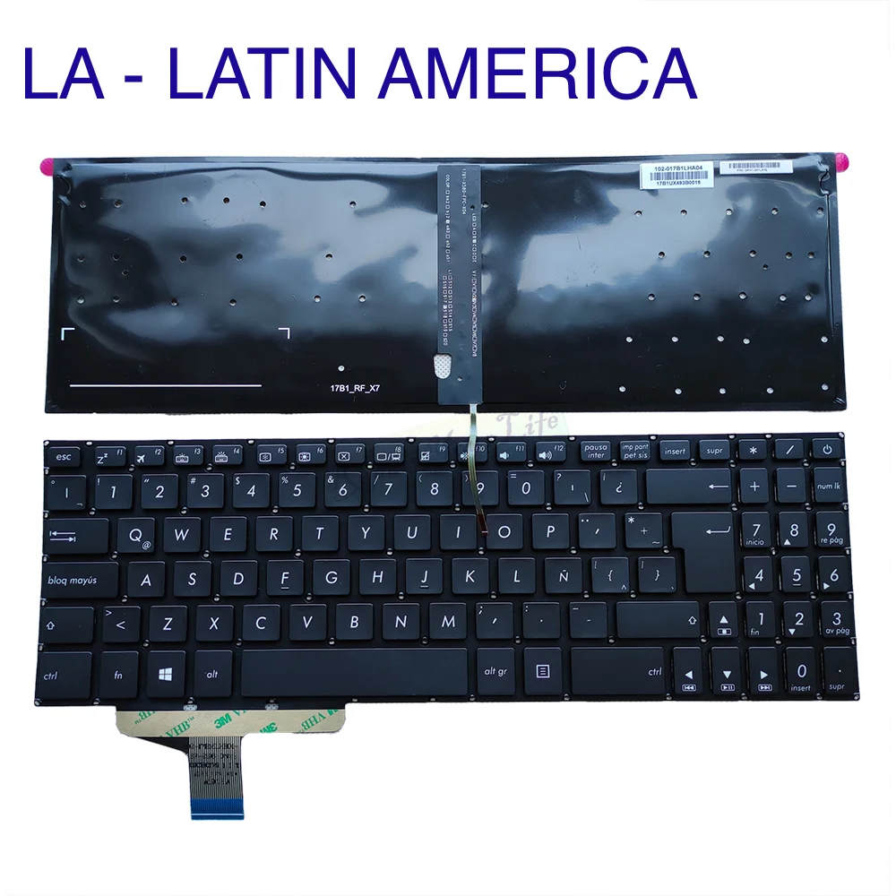Teclado Retroiluminado para Asus Vivobook Italiano Grego Espanhol Teclado Latino N580 it gk hu la N580v N580vd N580vn N580gd - Imagem 6