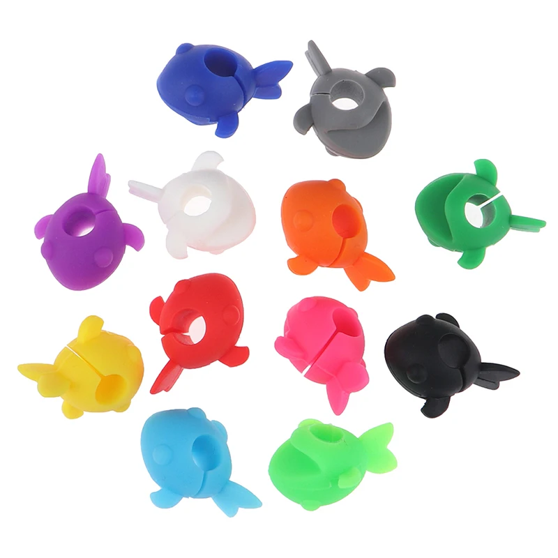 Silicone Wine Glass Recognizer wine glass marker wine glass decorations Silicone Glass Charms Wine Charms Fish Red Markers Party Drink