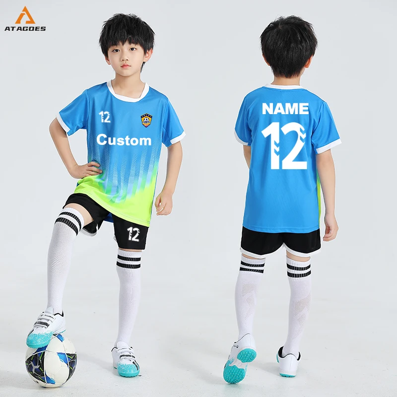 Boys Football Jersey Tracksuit Child Soccer Sports Uniform Sportswear Soccer Uniform Sets For Kids Children Football Suit 7709
