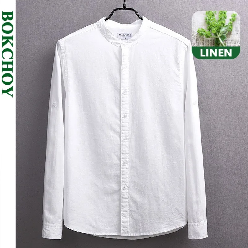 

Japanese Style Linen Shirts for Man Cotton Hemp Made Breathable Comfortable Autumn Winter New GML03-6003