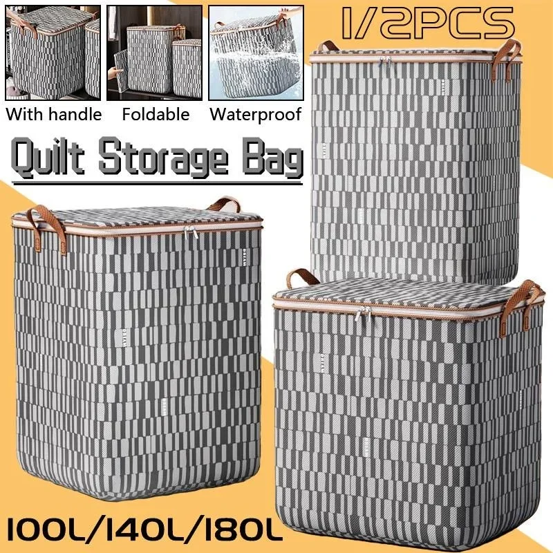 

Large Capacity Closet Quilt Storage Bag Waterproof Dustproof House-Moving Bedding Storage Bag Travel Storage Organization