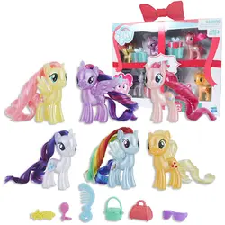 Hasbro – ensemble de personnages de la série My Little Pony, jouet princesse scintillant, cadeau pour fille, série vacances, 6 héros, E4032 