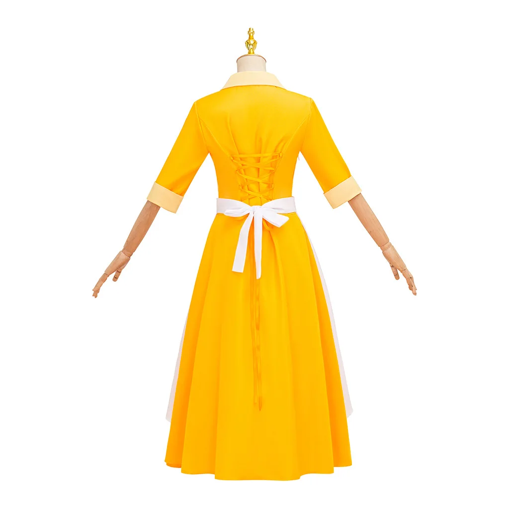 Costume da cameriera giallo da donna Tiana Princess Ball Gown
