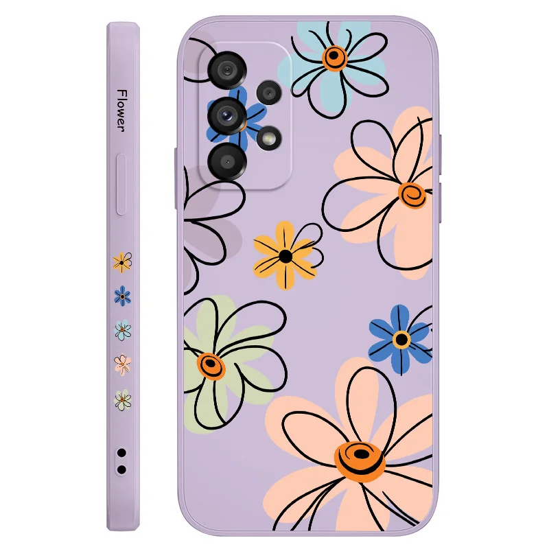 Elegant Hoop Flower Design Phone Case - Artistic and Durable Cover