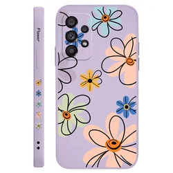 Elegant Hoop Flower Design Phone Case - Artistic and Durable Cover - Samsung A52S(A52)5G (Light Purple)