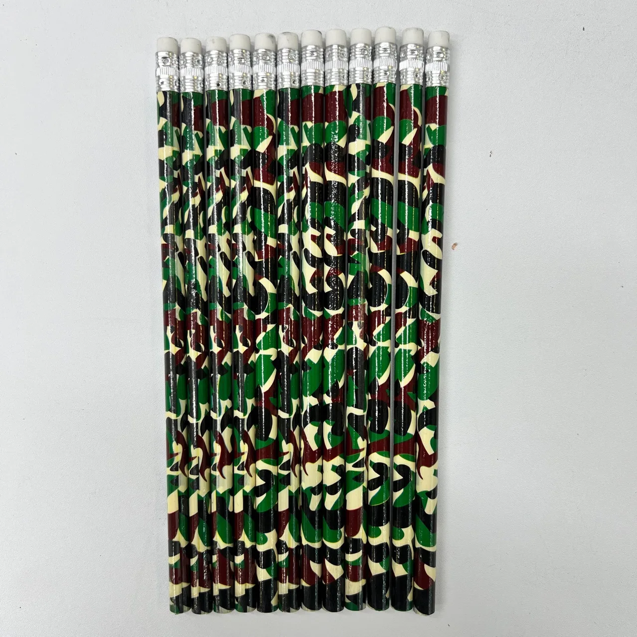 12pcs/24pcs/36pcs/48pcs Dark camouflage HB writing pencils, wooden writing pencils, office writing and drawing pencils - 2