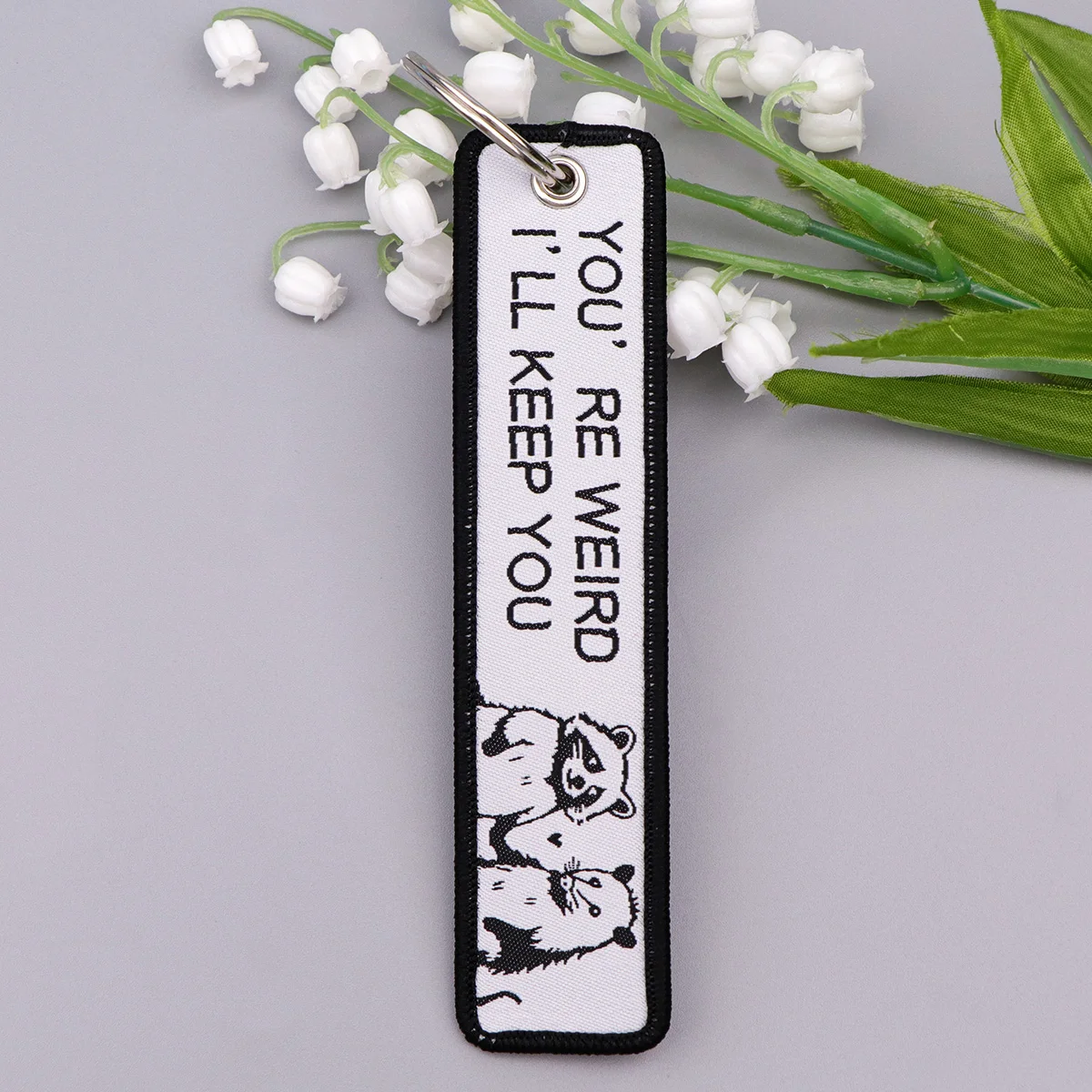 Quote Serises Embroidered Key Cool Man Key Tags Keychain For Car Motorcycles Keyring Holder Jewelry Accessories Friend Gifts 1pc