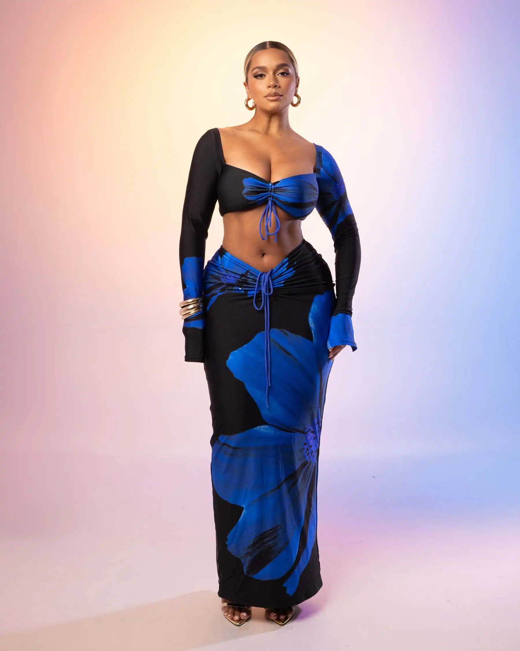 "_GRACES"_ Maxi Skirt - Blue Black.jpg