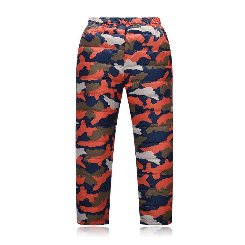 

2023 New Boys down wadded trousers kids Fashion camouflage warm pants windproof waterproof winter Long thickness pants1-12Y