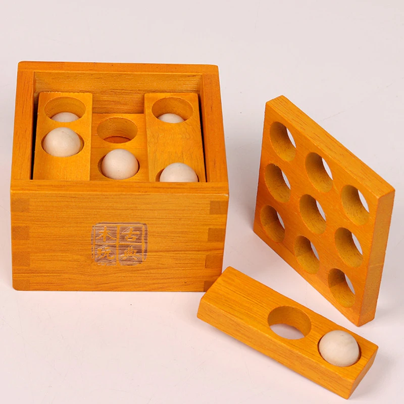 Caja De rompecabezas De madera Kong Ming Lock Lu Ban Brain Teaser