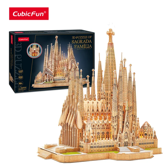 ARVOSTO CubicFun 3D Puzzle Sagrada Família LED Kit