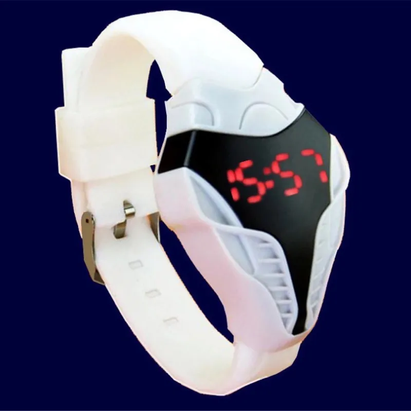 2021 New LED Digital  Watch Men Watches Colorful Silicone Triangle Dial Snake Head Sports Wristwatch Arm Band Gift 