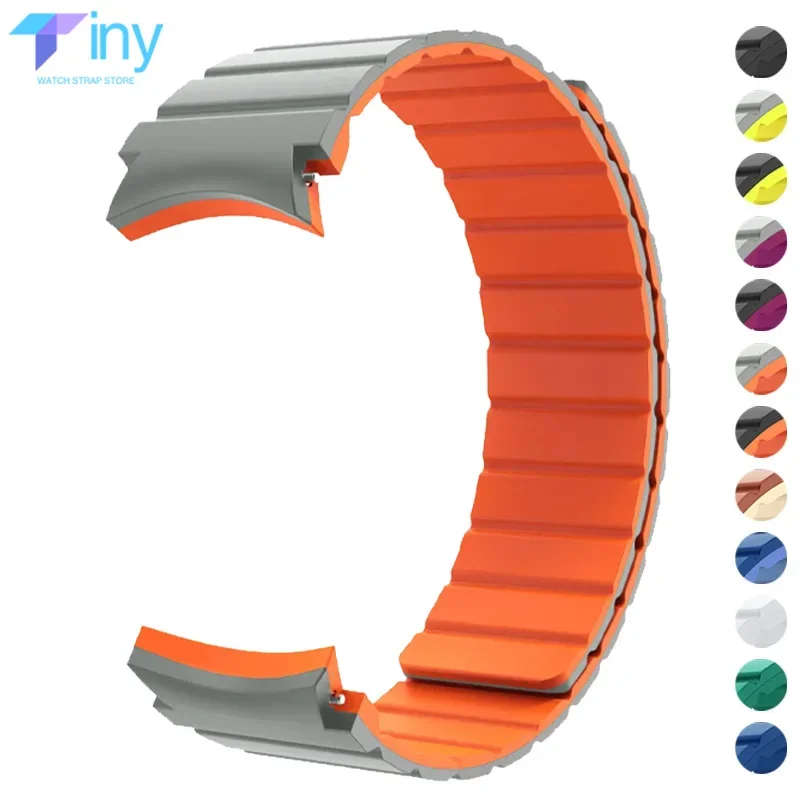 

Silicone Strap for Samsung Galaxy Watch 6 5 4 40mm 44mm Band 6 4 Classic 43mm 47mm 42 46mm No Gaps Magnetic Bracelet 5Pro 45mm