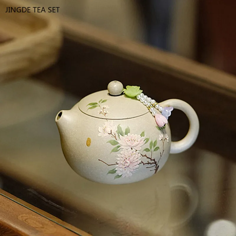 200ml High Quality Yixing Purple Clay Teapot Exquisite Filter Xishi Kettle Custom Beauty Tea Infuser Chinese Zisha Tea Set