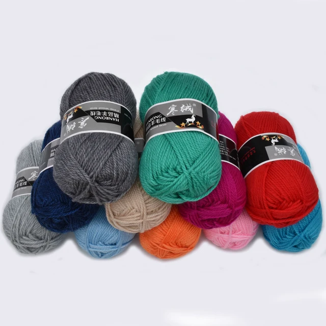 1pcs 100g Soft Thick Wool Yarn 4mm Woolen Crochet Yarn 110m/120yd Hand  Knitting Cashmere Yarn for Knitting Wool Sweater Thread - AliExpress