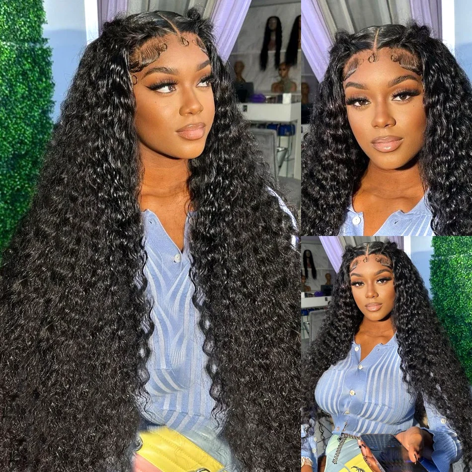 Water Wave 13x6 Lace Front Wigs Wet And Wavy Human Hair Lace Frontal Wigs 13x4 HD Lace Frontal Wig Curly Human Hair Wigs