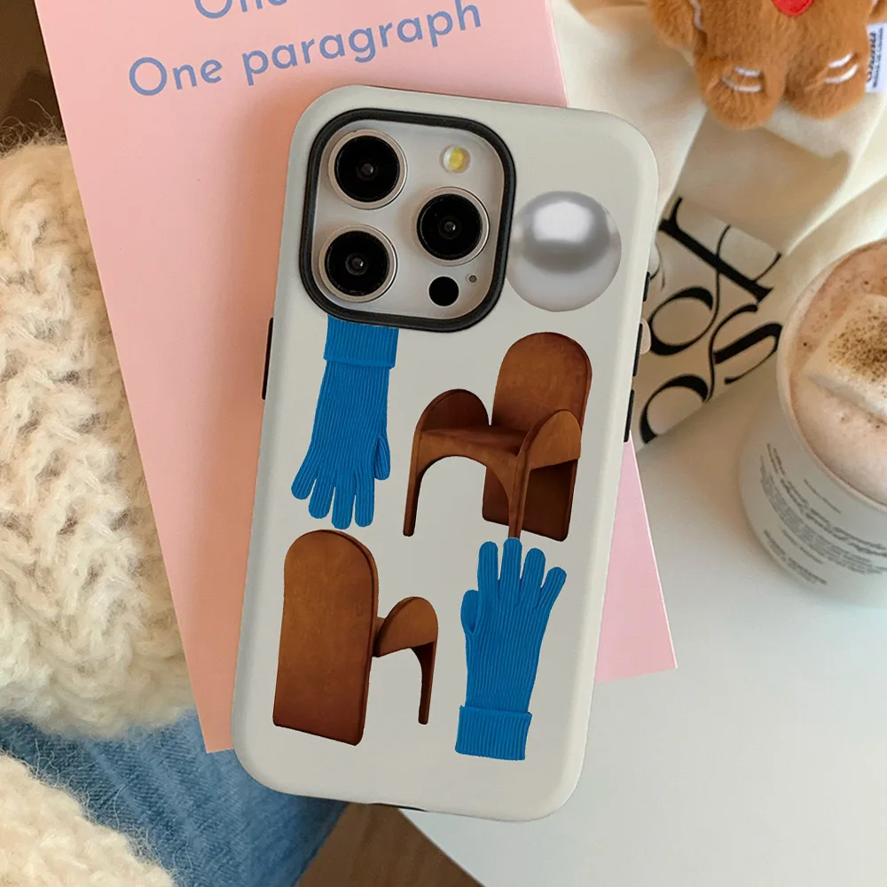 Artistic Glove Chair Illustration Acrylic Hard Phone Case