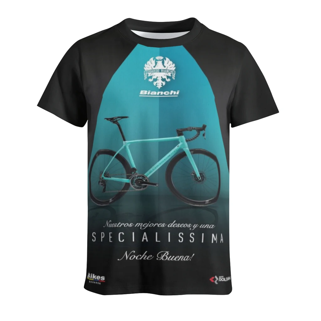 Camiseta Bianchi para hombre, camisetas de verano, camisetas de colores lisos, ropa de hombre con cuello redondo