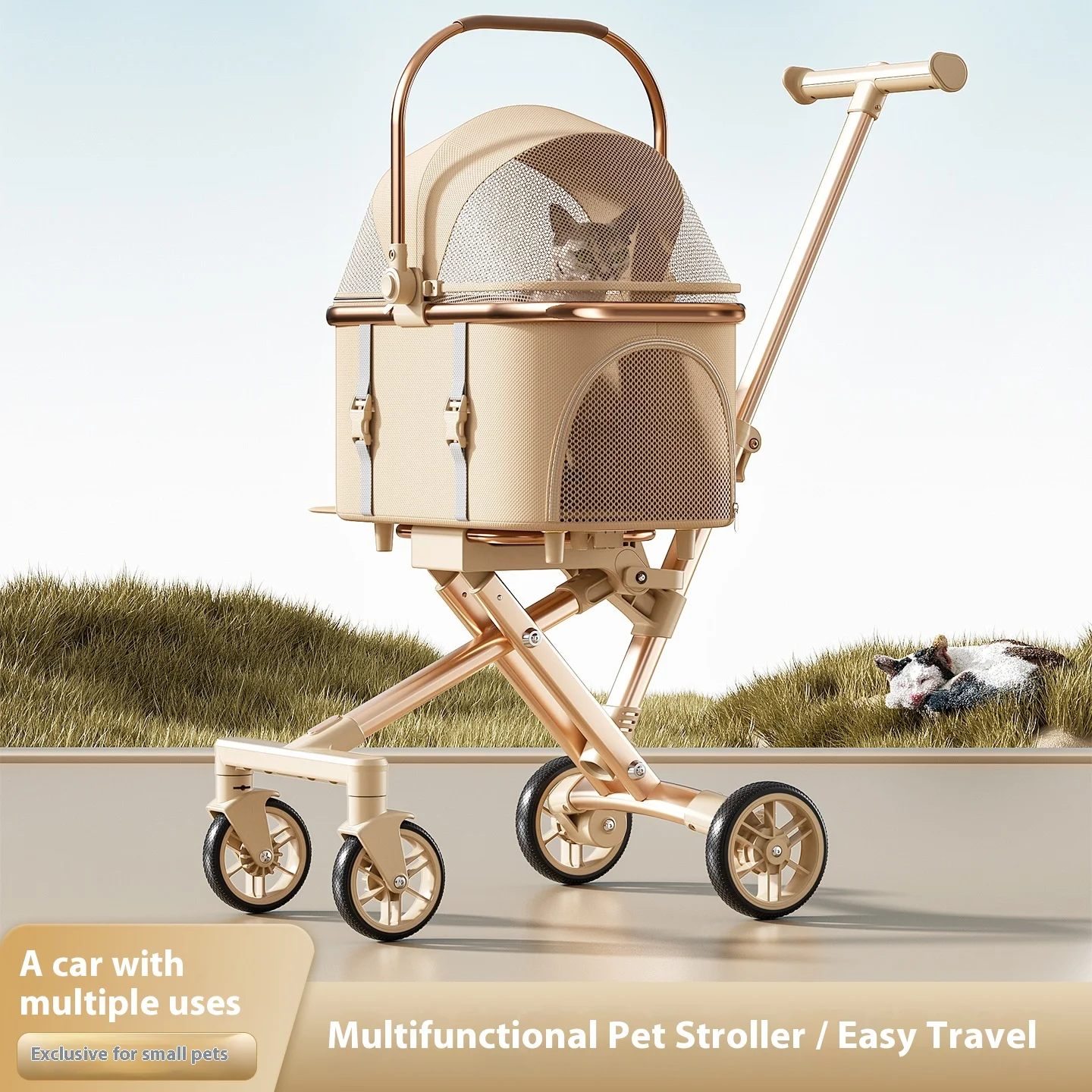Expandable Foldable Pet Stroller 1