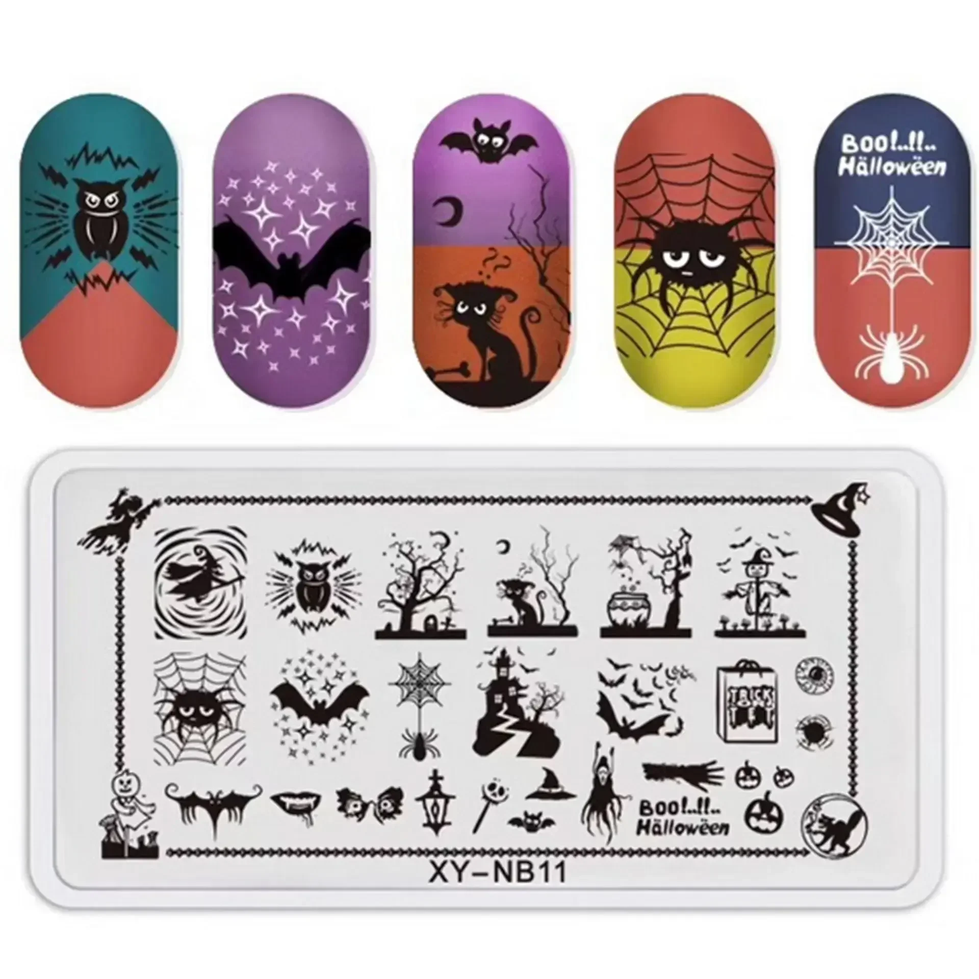Flower Leaves Nail Stamping Plates Leaf Floral Butterfly Line Printing Stencil Nail Stamp Templates Nail Art Tools 5