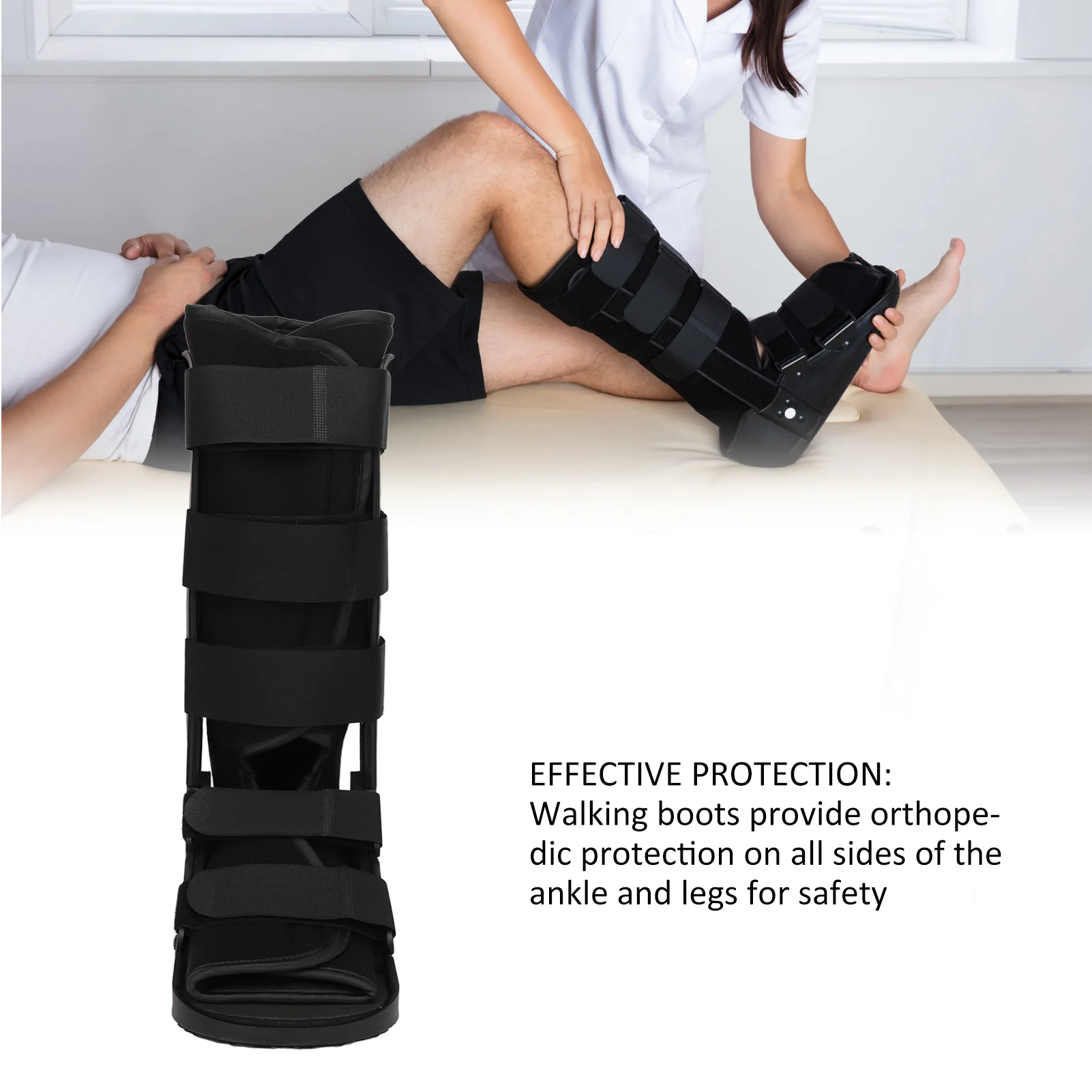 

Medical Fracture Walking Boot Tall Foot Ankle Stabilizer Walking Boot Orthopedic Boot Brace Supports Sprained Ankles Stable Legs