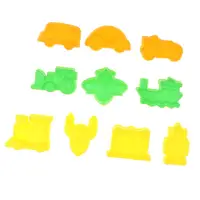 10 Piece Plastic Car Ship Plane Sand Clay Mold Kit Kids Sandbox Toy 1