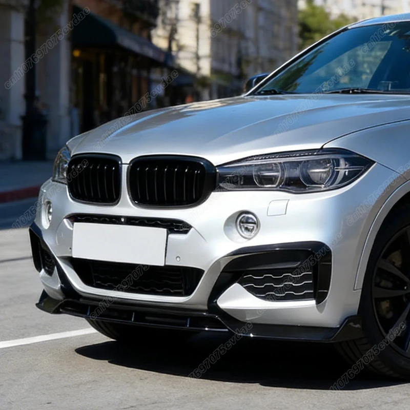 BMW X6 F16 M 스포츠 M50i M50d 2014 2015 2016 2017 2018 2019 프론트 범퍼 스포일러 립 레이싱 스플리터 바디 개조 키트