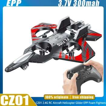 CZ01 2.4G 4CH RC EPP Foam Fighter Plane - 360 Degrees Stunt Tumbling, One-Key Takeoff, LED Lights - Best Kids Toy Gift 1