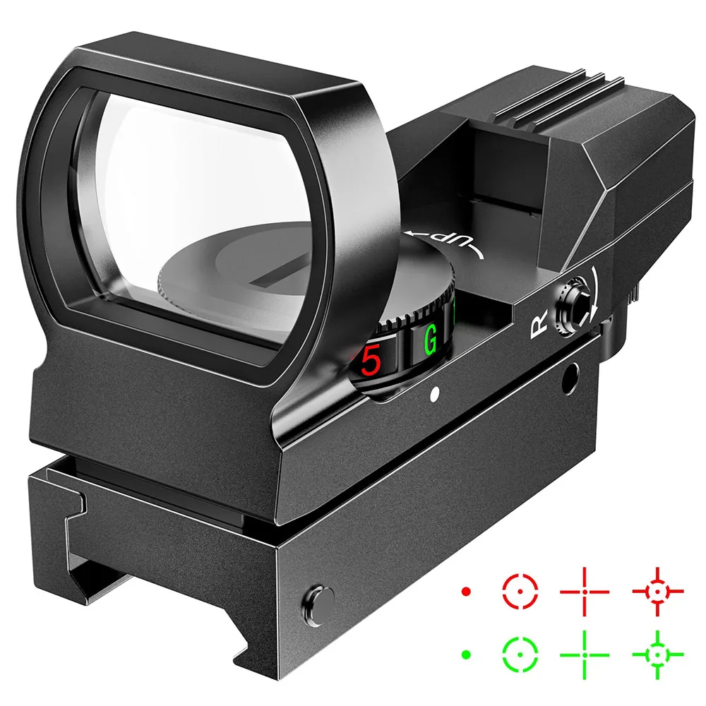 Tactical Red Dot Sight Hunting Riflescope Optical Sight Red Dot Scope 4 Reticle Reflex Scope Collimator for 11mm/20mm Rail