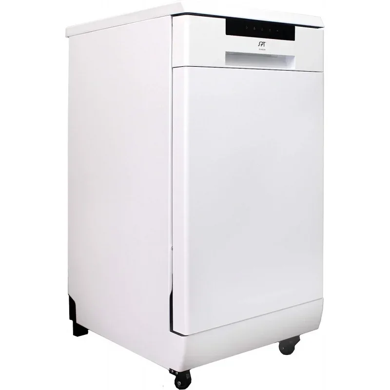 QWSPT SD-9263W 18″ Wide Portable Dishwasher with ENERGY STAR,6 Wash Programs,8 Place Settings and Stainless Steel Tub – White 2