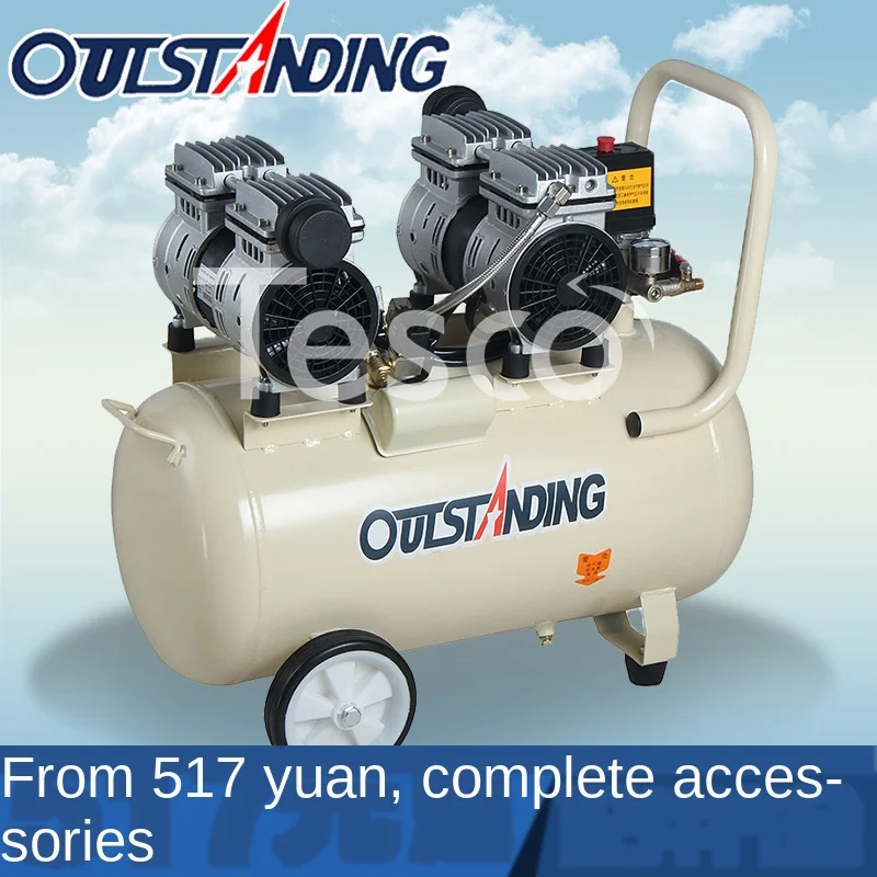 

Oil-Free Silent Air Compressor Woodworking Painting Diatom Mud Auto-Protection Pump