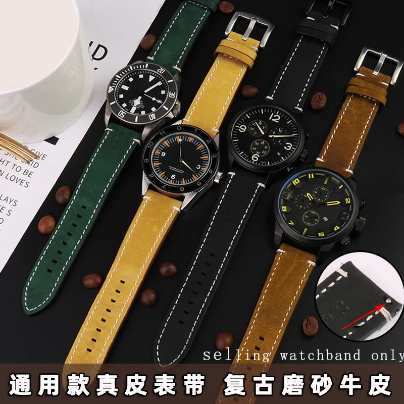 Cinturino Per Orologio Smerigliato Retrò Cinturino Da Uomo Staccabile Rapido Originale 20Mm 22Mm 24Mm Per Iwc Timex Fossil Tissot Speed Racing Belt