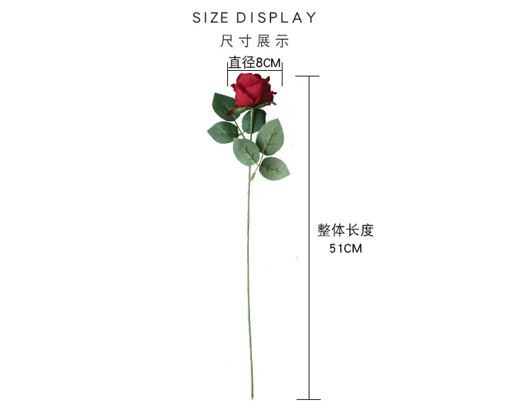 10PCS Künstliche Blumen Rose Bouquet Vase Hause Dekoration Zubehör Diy Foto Requisiten Blumen Wand Esstisch Festival Party – Detail 2