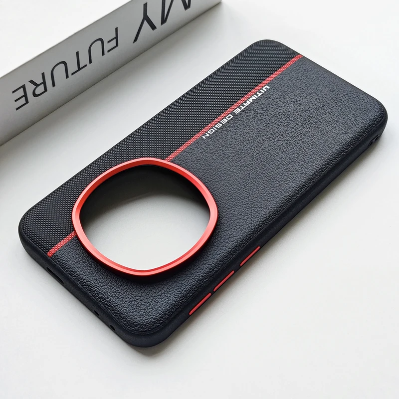 Minimalist Splicing PU Leather + Hard PC Anti-Fall Non-Slip Phone Case