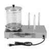 Hot Dog Steamer Bun Warmer 458W Stainless Steel Portable Commercial Hot Dog Machine with Bun Warmer for Breakfast Sausage Party 1