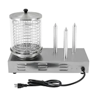 Hot Dog Steamer Bun Warmer 458W Stainless Steel Portable Commercial Hot Dog Machine with Bun Warmer for Breakfast Sausage Party 1