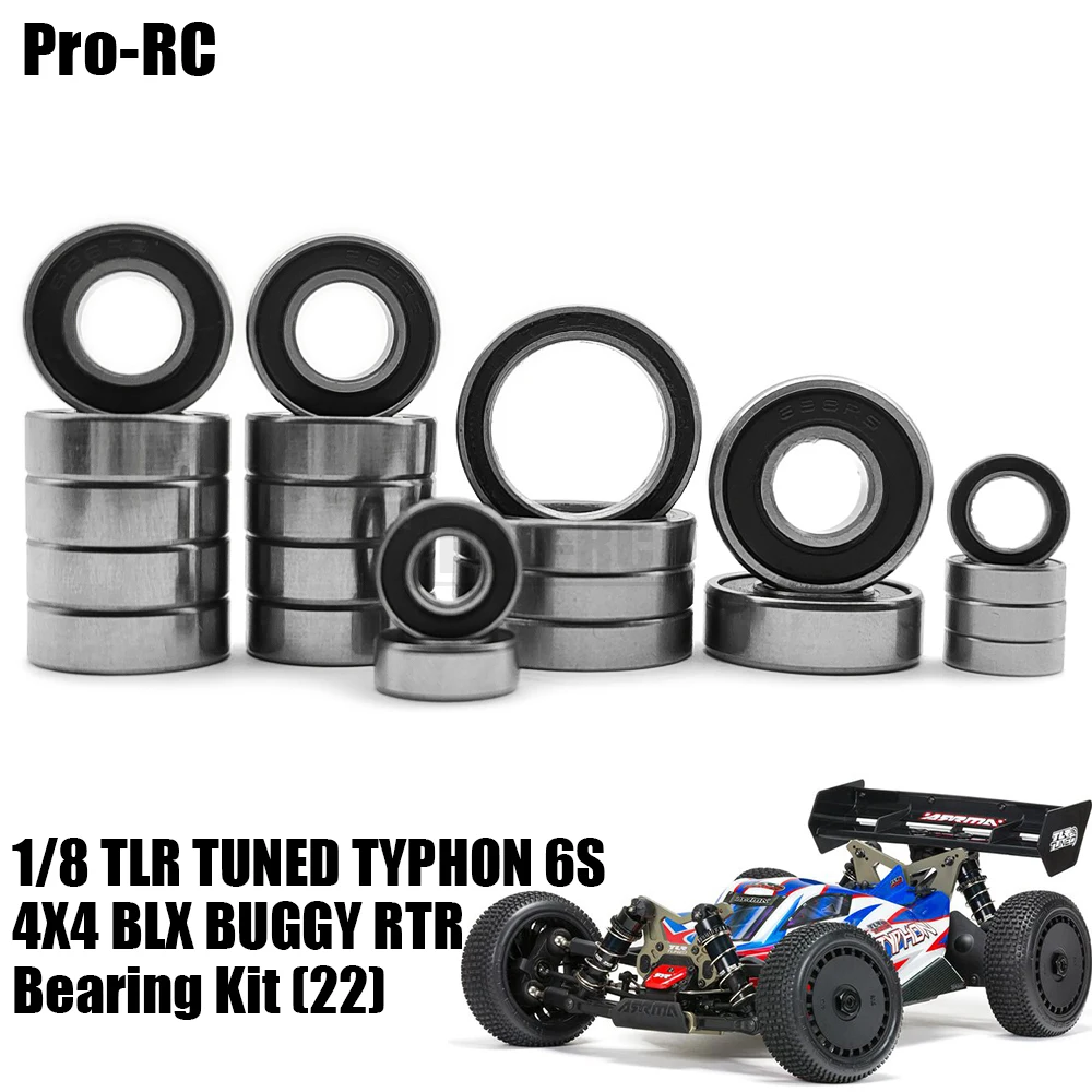 Per Arrma 1/8 Tlr Tuned Typhon 6S 4X4 Blx Buggy Rtr Kit Cuscinetto Sigillato 22 Pezzi