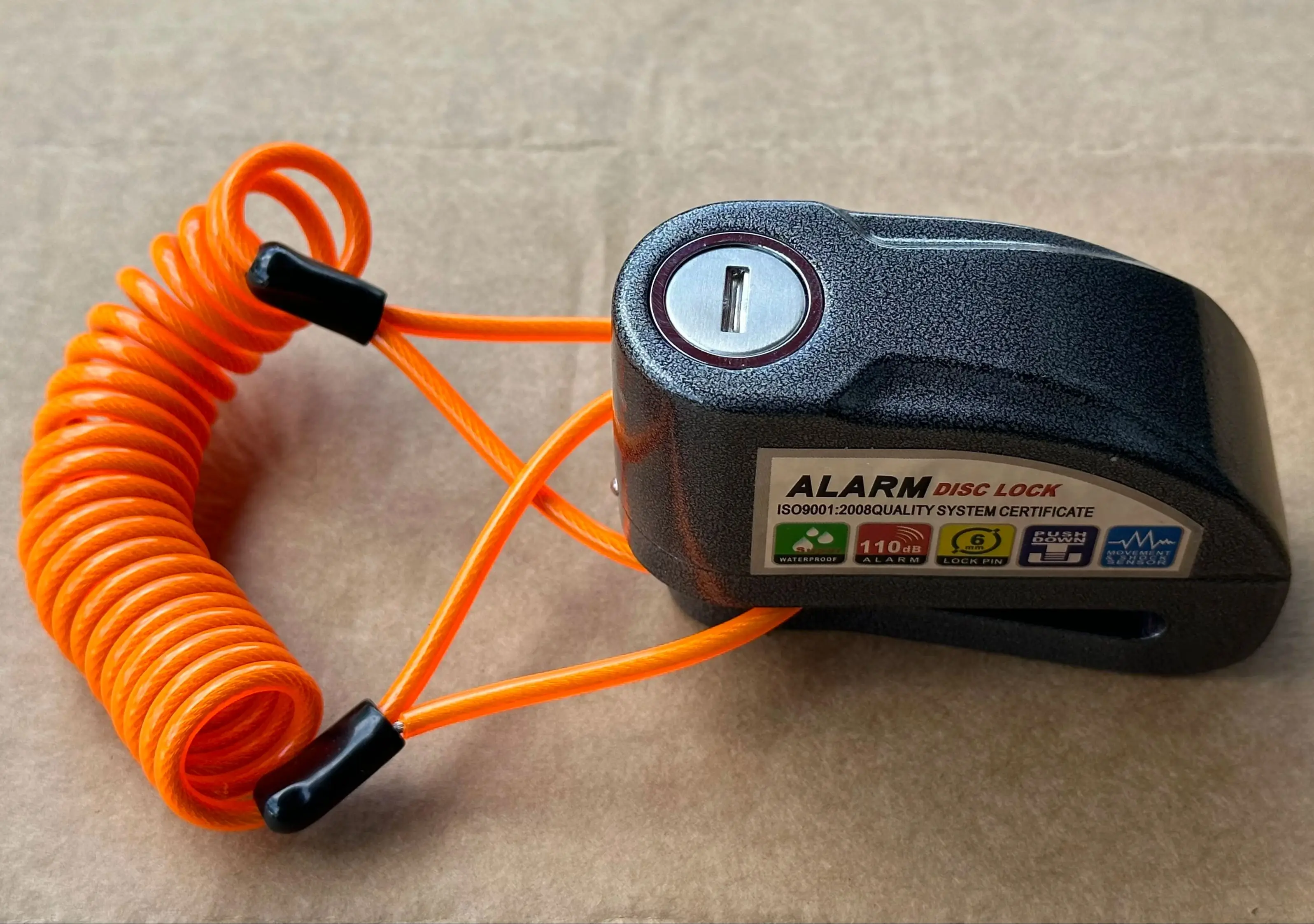 Motorcycle & Bike Disc Brake Alarm Lock 110dB 3