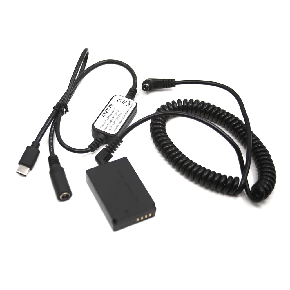 DR-E12 DC Coupler LP-E12 Fake Battery+USB C PD Charger Power Bank