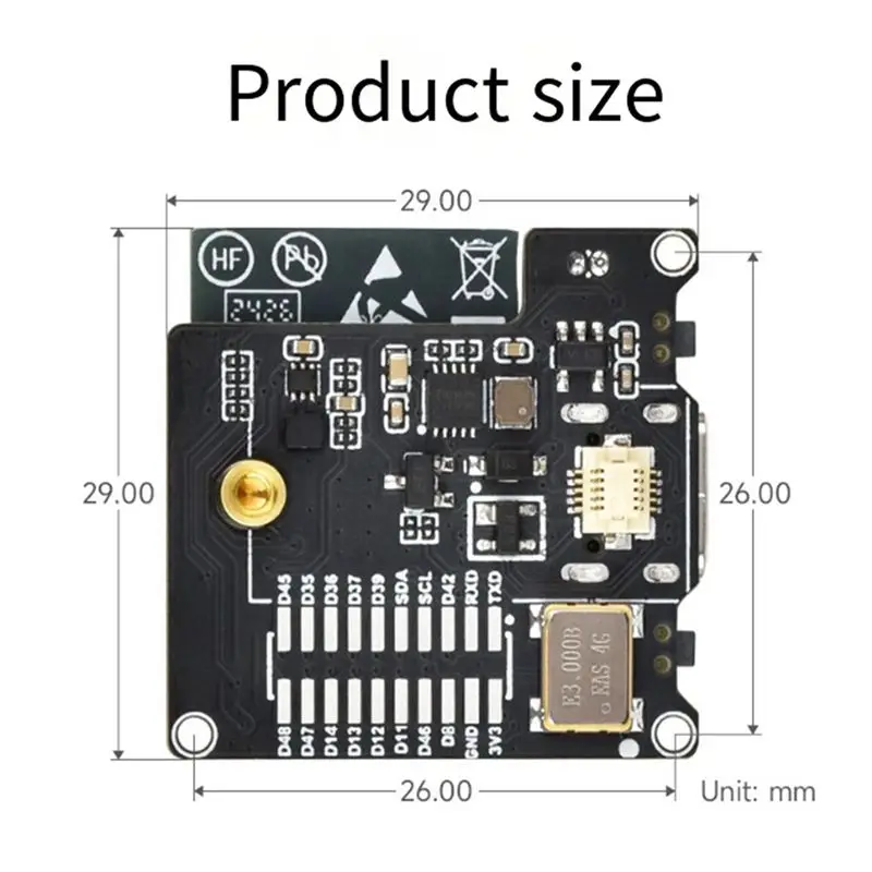 HOTA72T 카메라 ESP32 모듈 ESP32-S3 열화상 모듈 80×62 픽셀 적외선 어레이는 ESP-IDF 90을 지원합니다. ° 시야각