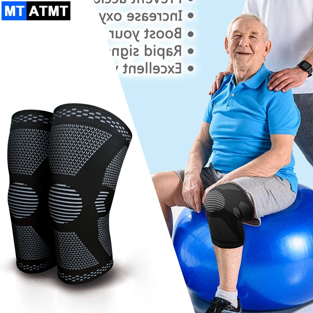 Knee Compression Sleeve - Knee Brace Support for Working Out,Running,Basketball,Gym,Workout,for Arthritis Joint Pain Relief 2pcs knee support compression knee brace support arthritis running tennis biking basketball sports joint pain knee guard support