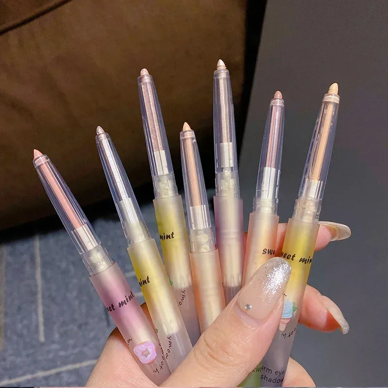 Eyeshadow Stick Diamond Eyes Pencil Aegyo-sal Shiny Glitter Eyeshadow Pen Eyeliner Pearlescent Matte Highlight Pen Brighten Silkworm Makeup Tool