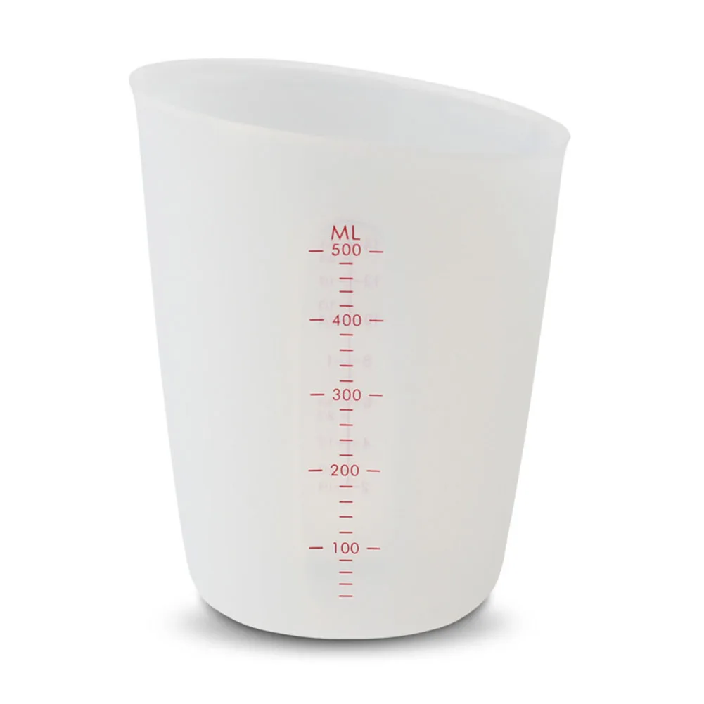 

Silicone Measuring Cup Food Grade Silicone Milk Cup Visual Double Scale Baking Measuring Cup 250ml 500ml Kitchen Measuring Tool