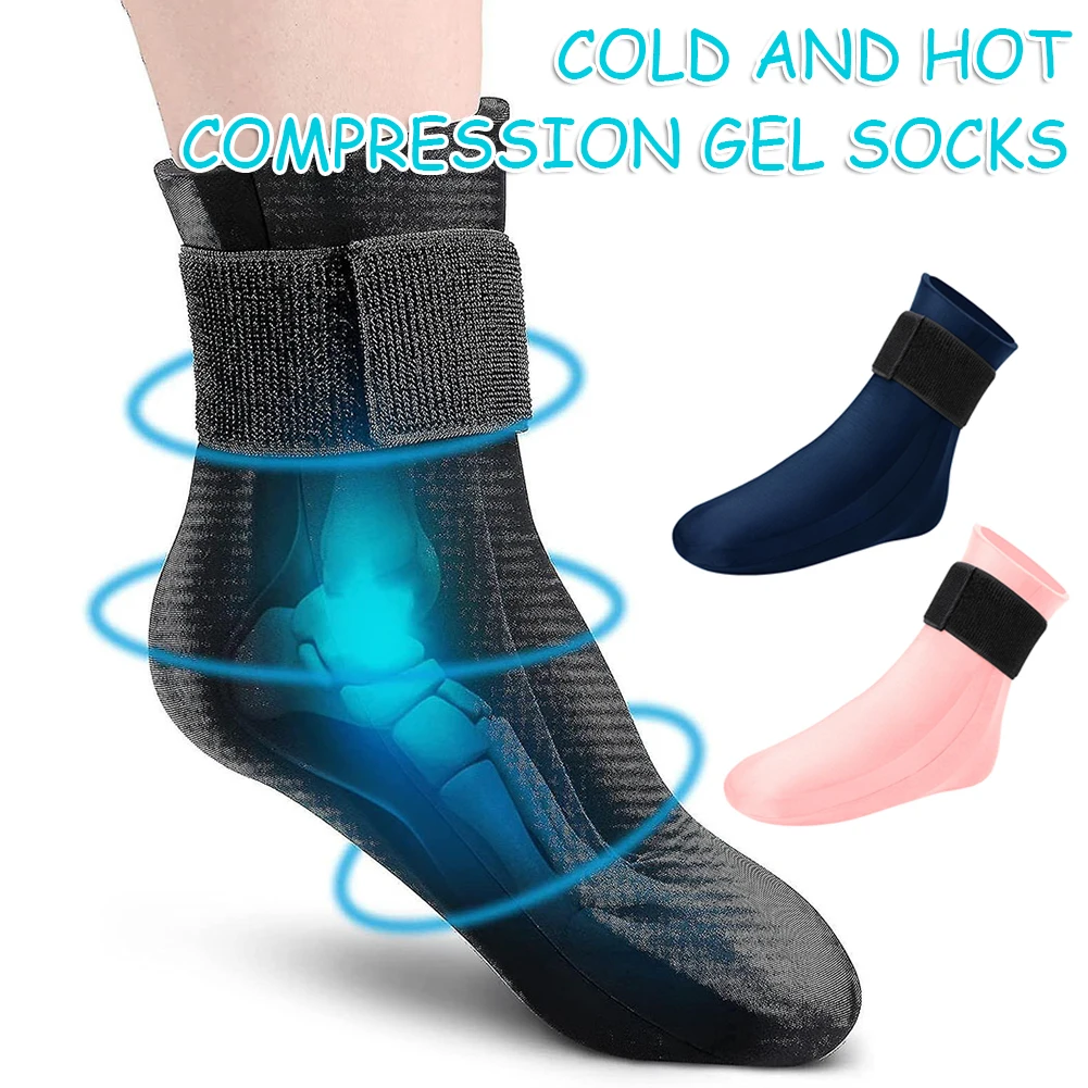 Dual-Use Hot Cold Compression Gel Sock Wearable Soothing Foot Pain Socks For Plantar Fasciitis