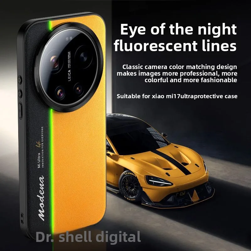 Luxury Fluorescent Striped Leather Drop-Proof Case Cover