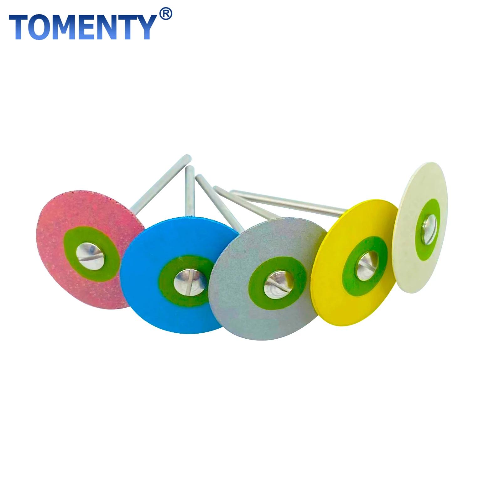 5Pcs TOMENTY Dental Rubber Diamond Polish Wheels Saw Polisher Stone